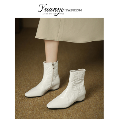 精选●手工真皮内增高短靴！