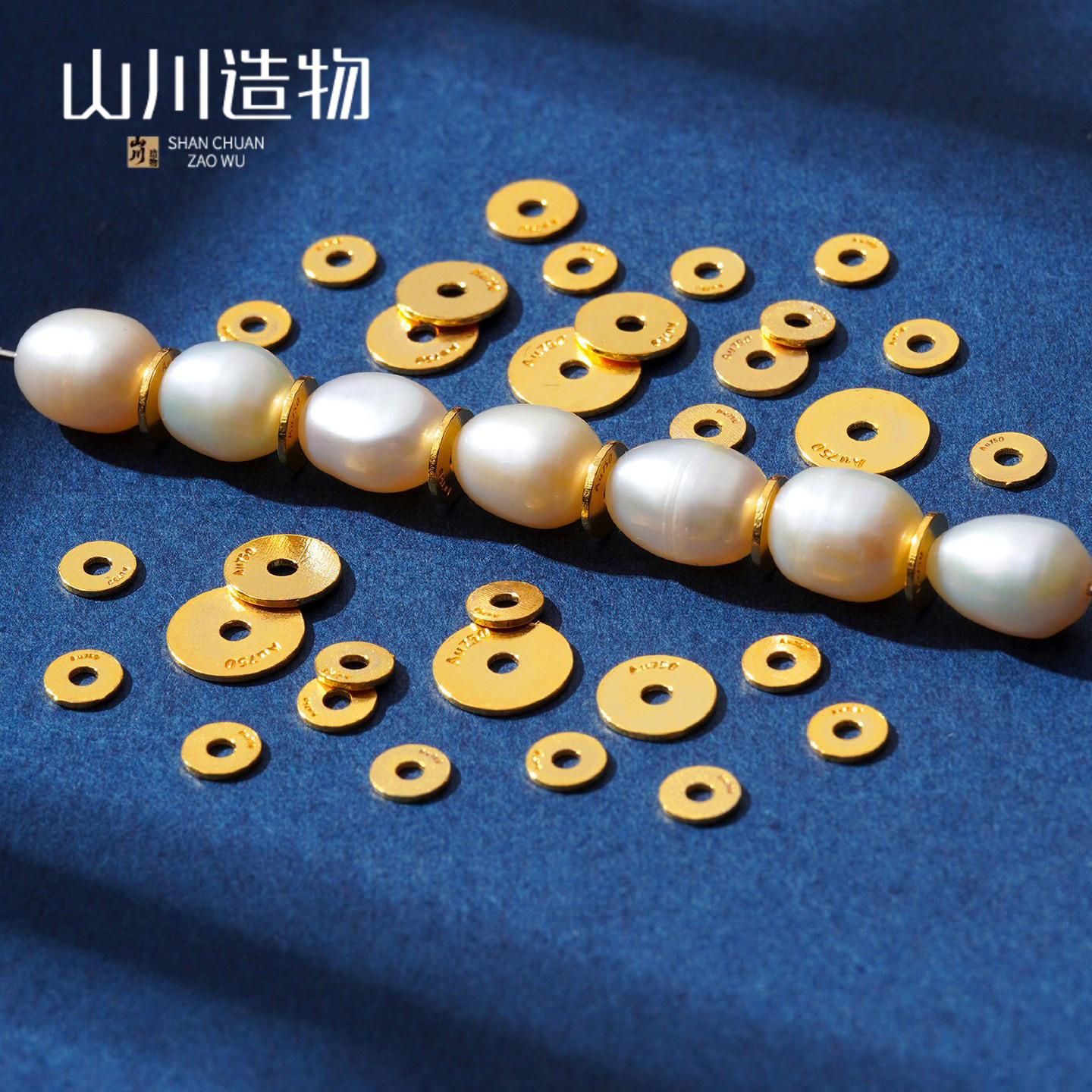 18K金配件diy4-7mm金直切隔片图片