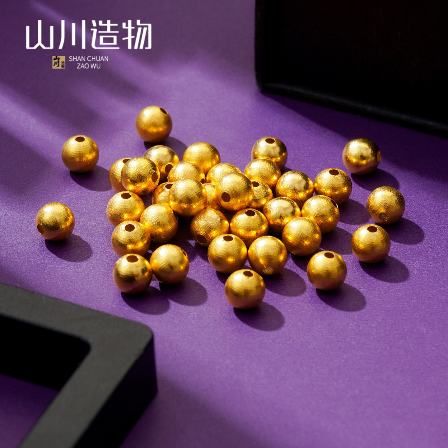 18k金配件diy小金珠黄金珠子散珠图片