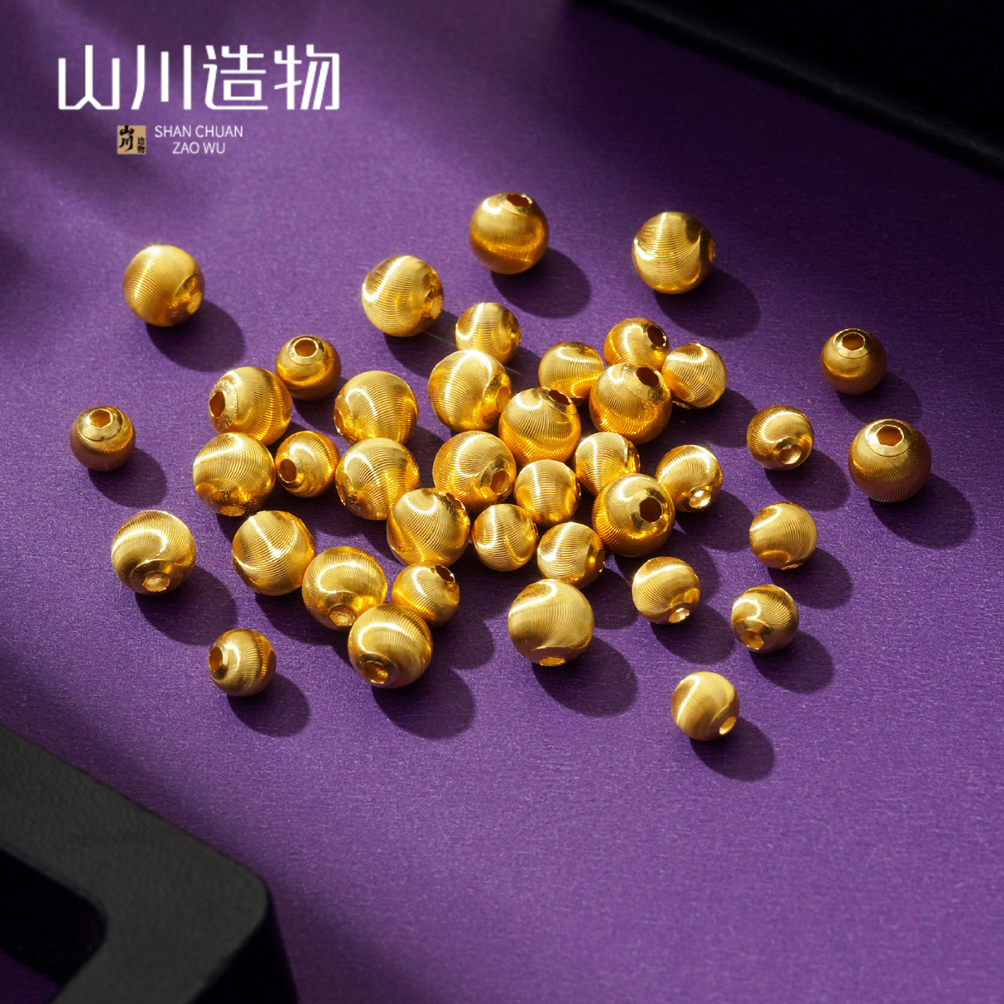 18k金配件diy猫眼金车花金珠散珠