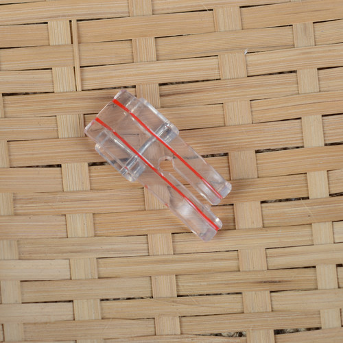家用多功能缝纫机用直缝压脚透明中心直线压脚1/4透视拼缝压脚602
