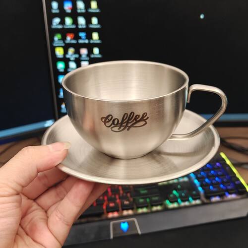 德国外贸尾货304不锈钢咖啡杯