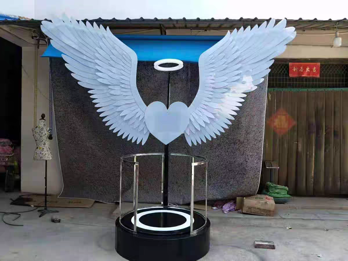 打卡网红翅膀发光道具商场活动橱窗背景装饰大号抖音摄影拍照翅膀