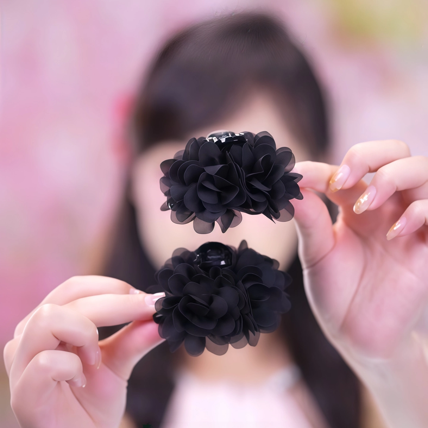 玫瑰花朵小抓夹女2025新款发夹前额刘海夹公主头发卡侧边夹子头饰
