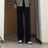 微喇直筒裁剪垂感西装 裤 高级感cleanfit休闲裤 GZ韩系四季 长裤