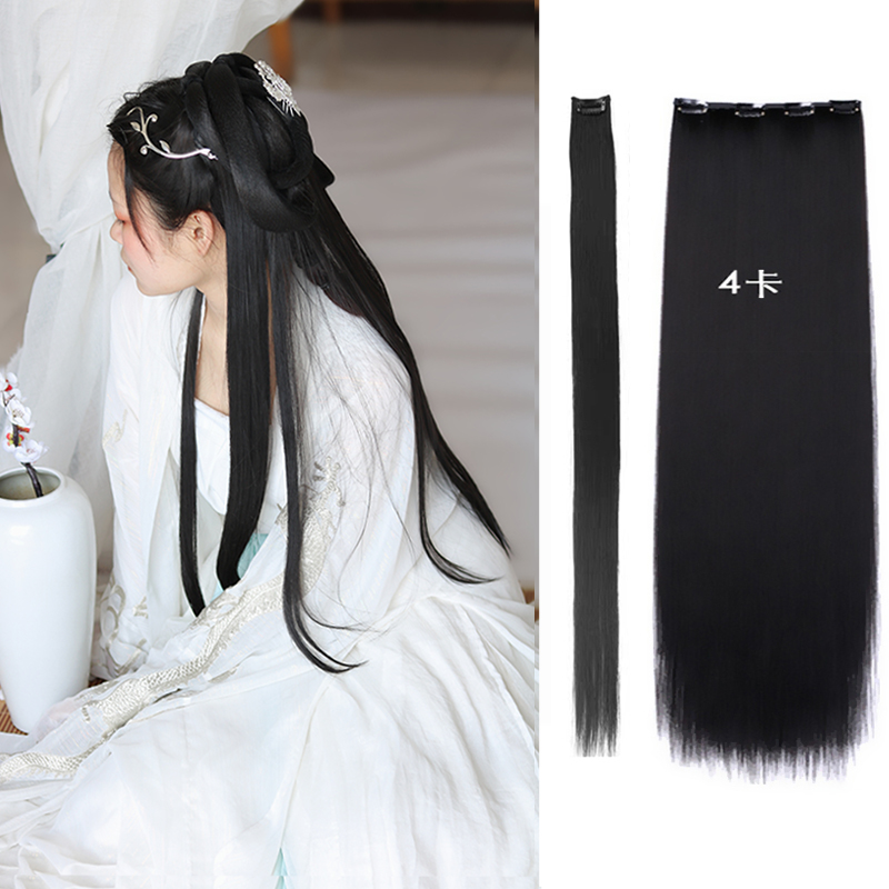 汉服后披发直发片一卡鬓角