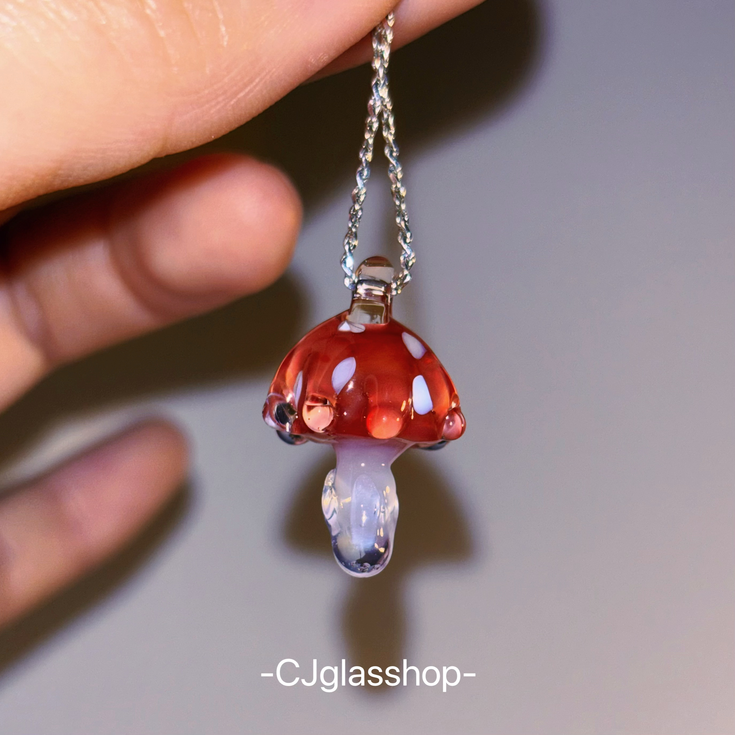 生日礼物闺蜜项链银纯手工玻璃女