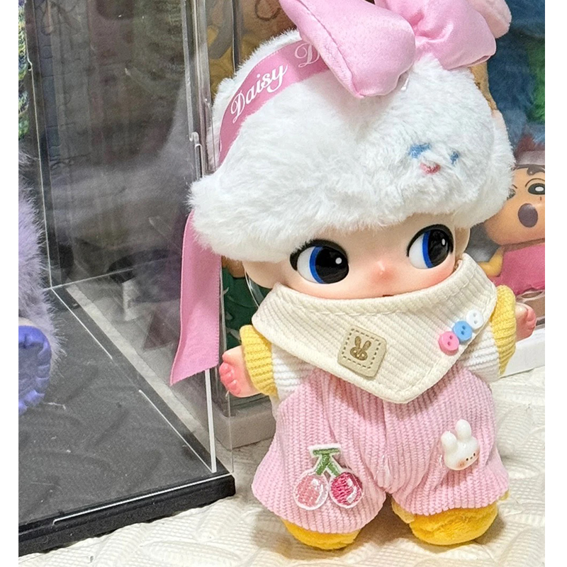 棕色系线条短T恤替换娃衣