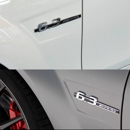 适用奔驰C63 E63 CLS63 SL63改装后标志车贴6.3 AMG 车标