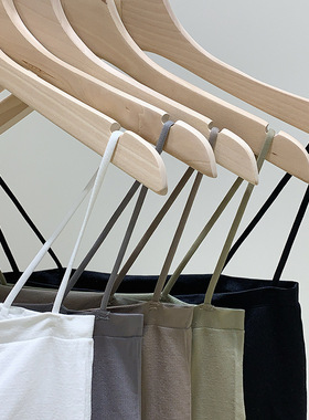 网红平口吊带背心女新款抹胸带胸垫细肩带美背打底外穿吊带女