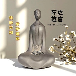 北魏佛如来佛祖释迦摩尼桌面家居摆件纯手工仿铸铁工艺品