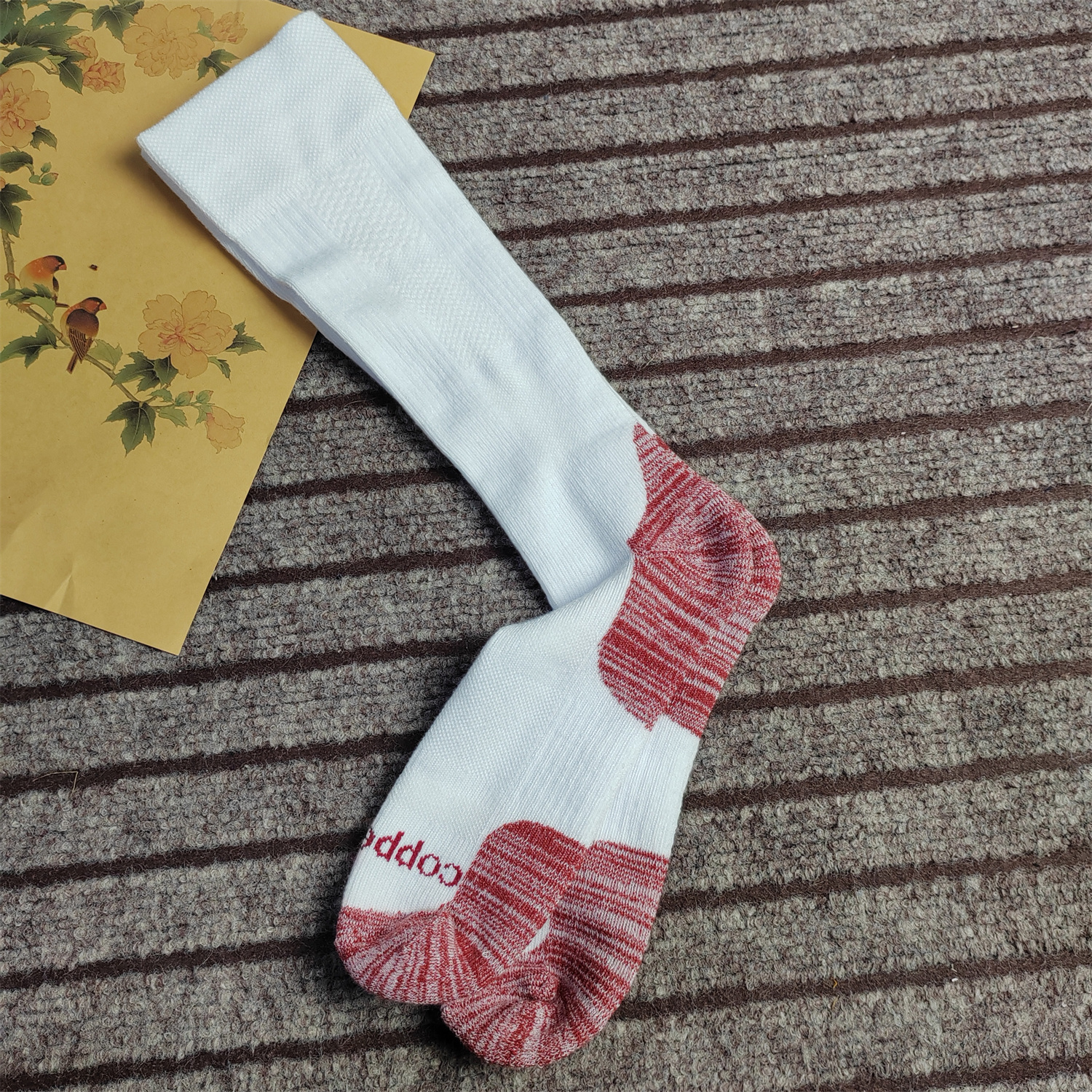 外贸原单高筒袜纯棉吸汗毛圈加厚