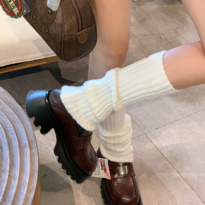 加厚羊毛堆堆袜套不掉筒修饰腿型