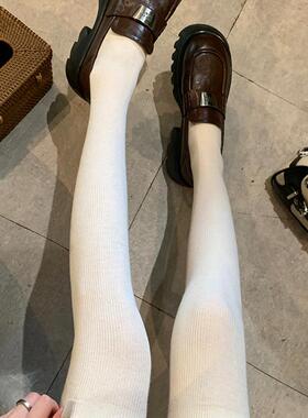 【库存亏本清仓，售完无补】白色小腿袜子女堆堆袜秋冬配长靴
