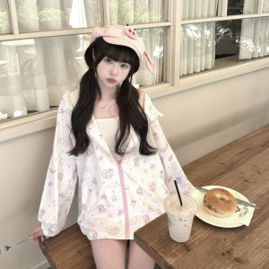MG原创防晒衣开衫外套可爱学生女款凉感透气轻薄休闲夏季连帽长袖
