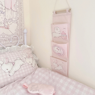MG原创设计收纳袋糯叽叽系列墙挂式收纳袋可爱猫猫门后宿舍收纳