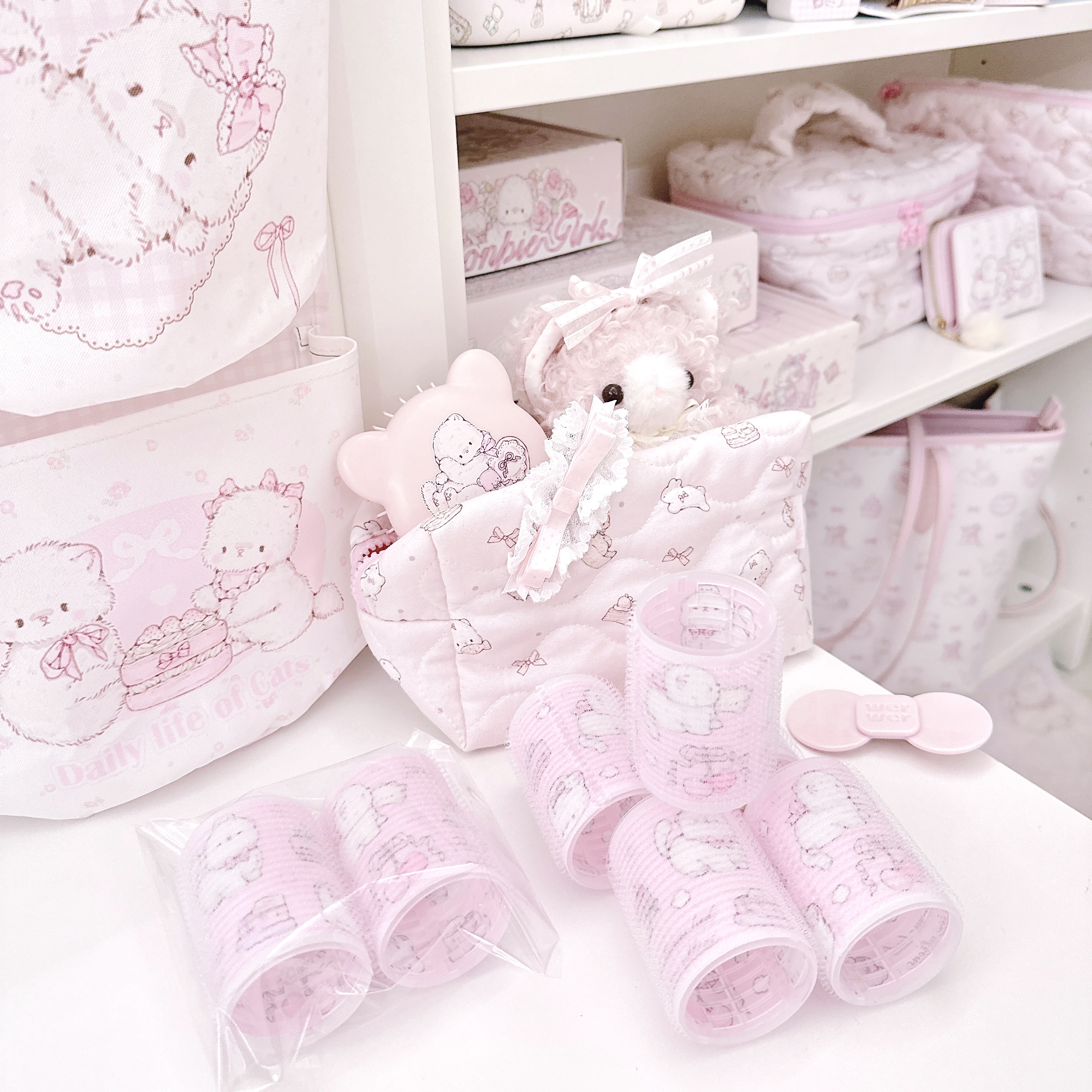 MG原创刘海卷猫咪塑料空心卷发筒蓬松空气刘海夹懒人睡觉定型神器