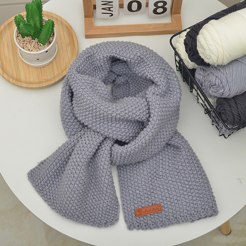 围巾手工diy毛线送男友男士女男生男式织围巾手织给男朋友围脖