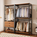 衣帽架卧室落地挂衣架家用简易自由组合金属衣柜网红同款 衣帽间