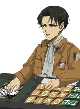 调查兵团利威尔bongocat代打猫咪电脑挂件键盘映射白键桌宠