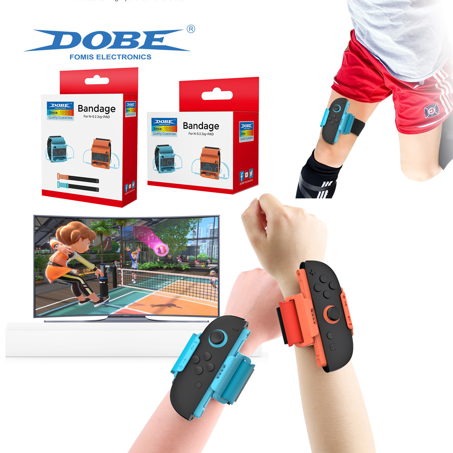 Switch2左右小手柄腕带+腿带套装switch2手柄可调节运动腕带绑带