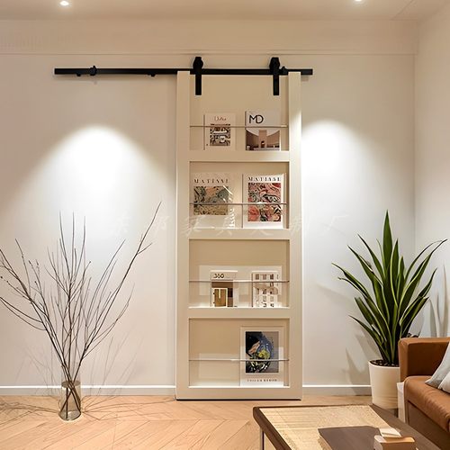 谷仓门书架门彩雕吊轨移门幽灵门