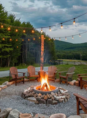 篝火营地户外大型原木设施定制