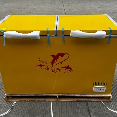 英文版420L冰柜冷冻柜大容量商用卧式冷藏柜 big chest freezer