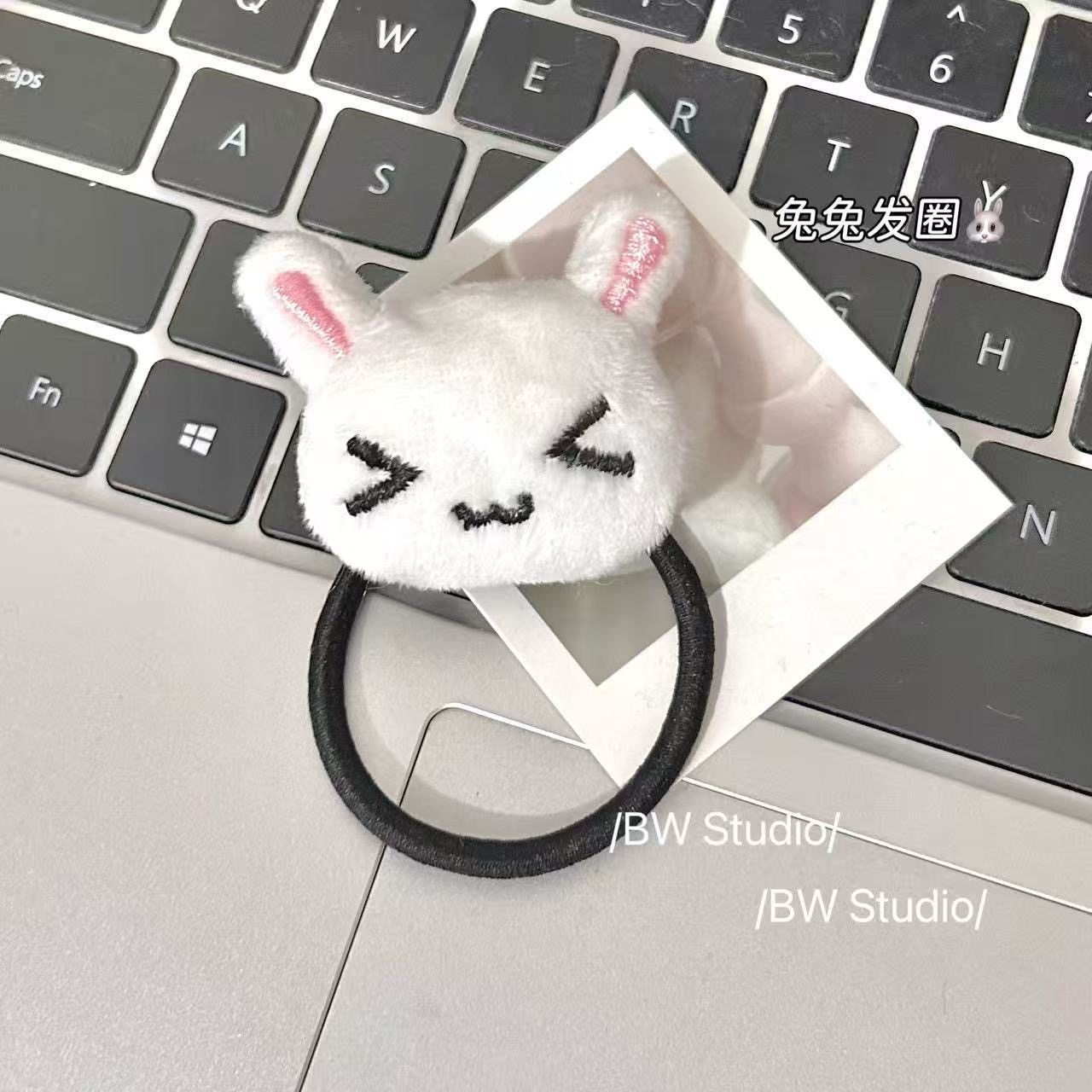 thumbnail for Japanese cartoon cute rabbit scrunchie, ponytail headband, vitality, loli girl hair accessories two-dimensional