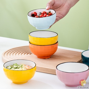 一人一色专用碗亲子碗套装家用全家福家庭吃饭碗专用个人分餐碗