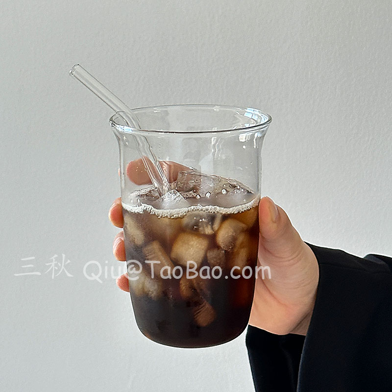 复古透明冰美式玻璃杯耐热水杯
