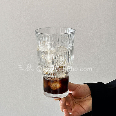 复古宽口玻璃杯冰美式咖啡杯水杯