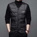 加厚V领羽绒服休闲马夹轻盈保暖背心 秋冬季 2025新款 羽绒马甲男士