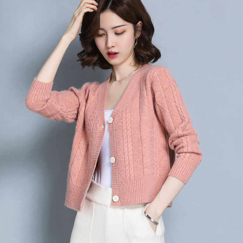 针织开衫外套女春秋2024新款设计感时尚短款高腰毛衣外搭披肩上衣