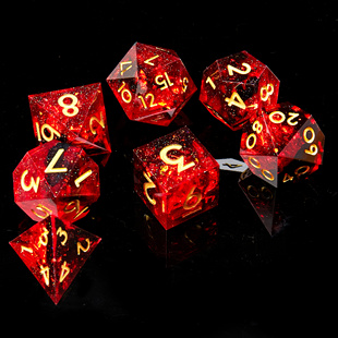 跑团骰子树脂DND骰子糖果纸TRPG克苏鲁地龙与地下城d20多面骰子