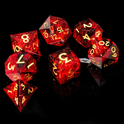 跑团骰子树脂DND骰子糖果纸TRPG克苏鲁地龙与地下城d20多面骰子