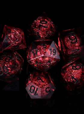 dnd跑团骰子天然树脂流沙骰子d20面骰子博德之门TRGPCOC跑团骰子