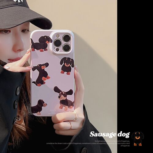 适用赵露思同款小狗17iphone16菲林壳11苹果15promax手机壳12华为