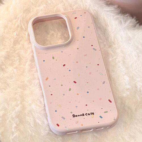 适用彩糖果涂鸦苹果16手机壳iphone17韩系少女13防摔15promax代发