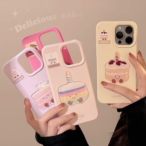 适用可爱ins甜品蛋糕17pro max苹果16手机壳硅胶iphone1413立体软