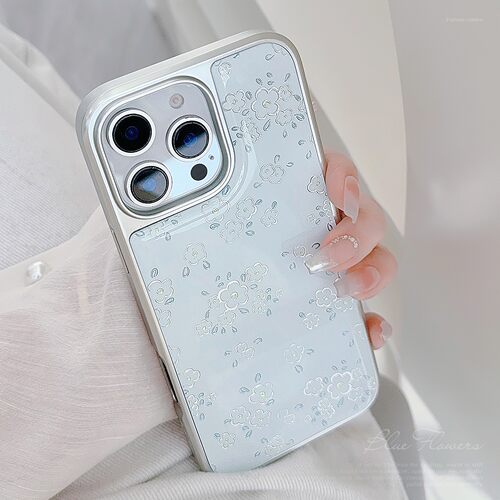 适用鎏金ins清新花苹果16pro max手机壳iphone15滴胶17华为mate70