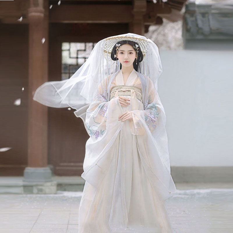出租古装汉服女荣姬魏晋学生齐胸长裙中国风古典舞蹈表演服装租赁