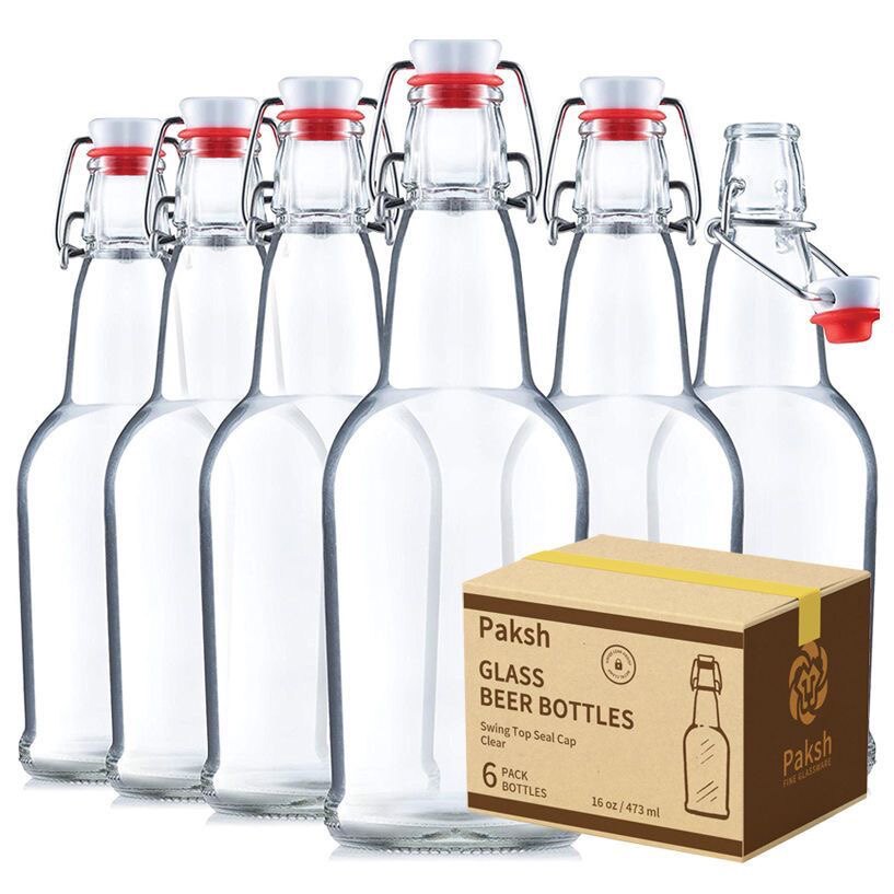 一箱6个装空玻璃酒瓶泡酒瓶酿酒瓶白酒葡萄酒果酒大玻璃瓶473ml