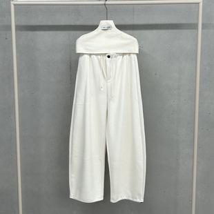 HELDER-P韩国正品代购2025极简风腰头阔腿裤女百搭松弛优雅休闲裤