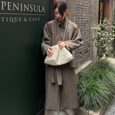 partysu韩国正品代购2025冬季新款时尚气质通勤风衣纯色外套风衣