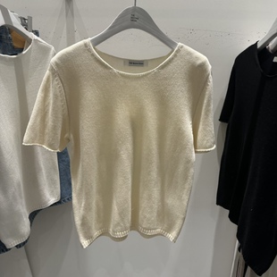 代购 GROW韩国正品 休闲风简约圆领纯色百搭吸睛T恤 SECOND THE