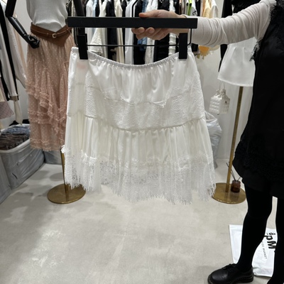 韩国正品代购 BUBBLE/LOTTIMO春季新款温婉气质拉满蕾丝半身裙