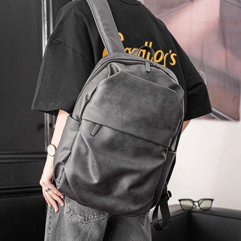 香港I.TGREG新款真皮双肩包男士
