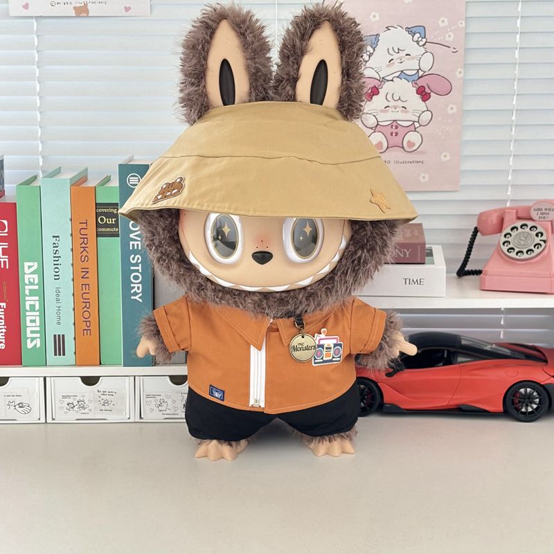 适合Zimomo首领58cm休闲套装服搪胶娃娃拉布布潮玩工装仅娃衣服