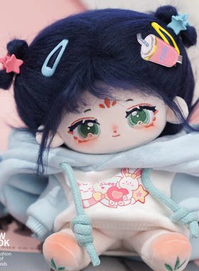 小龙女棉花娃娃公仔女孩20cm裸娃衣服正版无属性炸毛玩偶生日礼物
